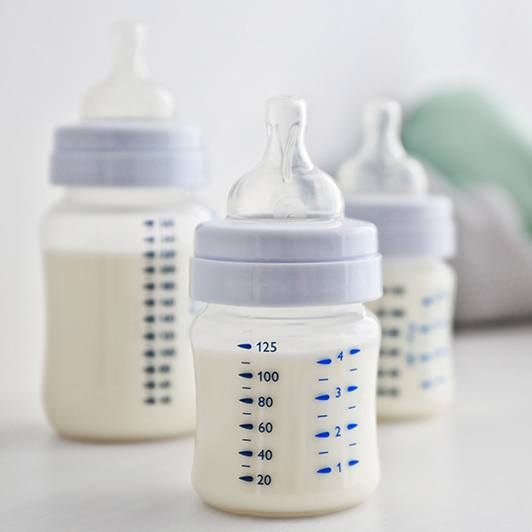Baby bottles with pain medication
